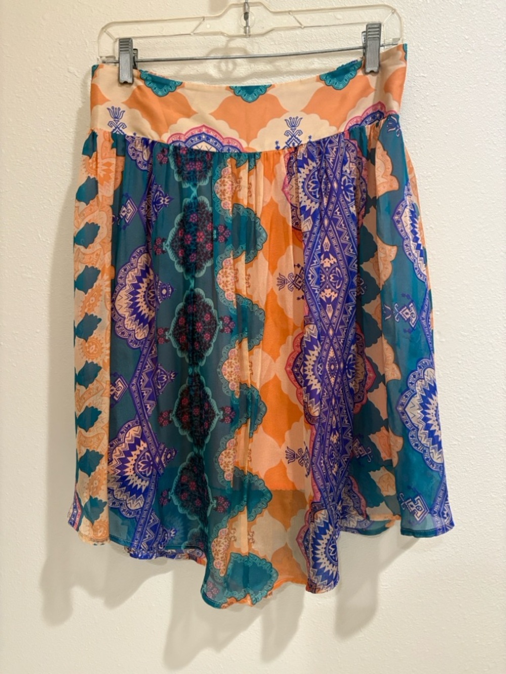 Anthropologie HD In Paris silk skirt